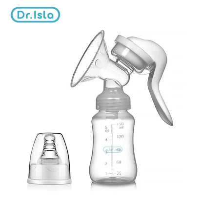 Dr.isla Breast Pump Manual Suction Milk Pump Feeding Breasts Pumps Milk Bottle Sucking Postpartum Supplies BPA Free