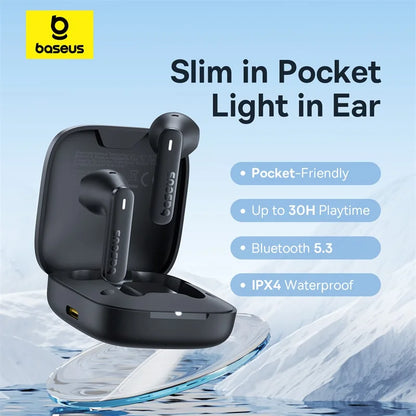 Baseus Bowie E16 Wireless Earbuds  Bluetooth: 30H Battery  IPX4 Waterproof Type-C Charging Case