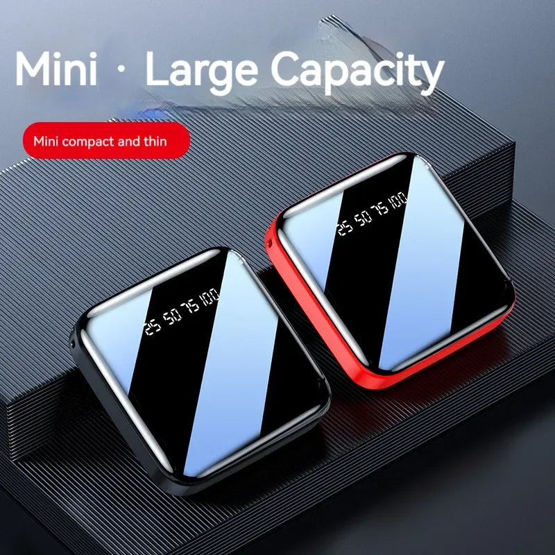 Xiaomi 200000mAh Mini Power Bank Portable Charger Mirror Screen LED Digital Powerbank External Battery for iPhone Xiaomi Huawei