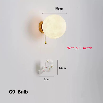 Moon Walker: Astronaut Wall Lamp with PLA Shade