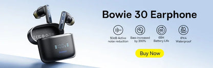 Baseus Bowie E16 Wireless Earbuds  Bluetooth: 30H Battery  IPX4 Waterproof Type-C Charging Case