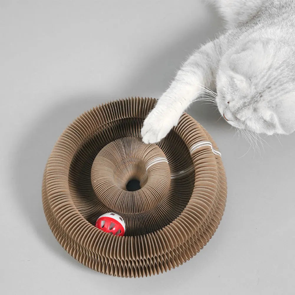 Tablero rascador para gatos con forma de órgano mágico, juguete interactivo para gatos, juguete de acordeón para gatos, tablero rascador con garras para gatos, suministros para mascotas