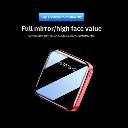 Xiaomi 200000mAh Mini Power Bank Portable Charger Mirror Screen LED Digital Powerbank External Battery for iPhone Xiaomi Huawei