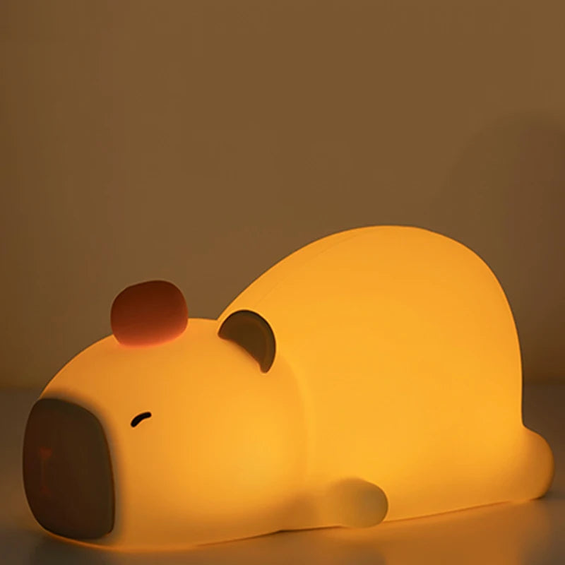 CapyGlow: linda luz de noche en forma de capibara con LED regulable