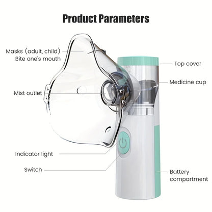 Dr.isla Medical Silent Mesh Nebulizer USB Charge Handheld Asthma Inhaler Atomizer Kids Adult Nebulizador Mini Portable Nebulizer