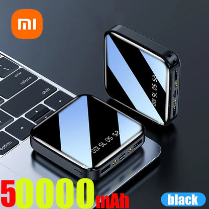 Xiaomi 200000mAh Mini Power Bank Portable Charger Mirror Screen LED Digital Powerbank External Battery for iPhone Xiaomi Huawei