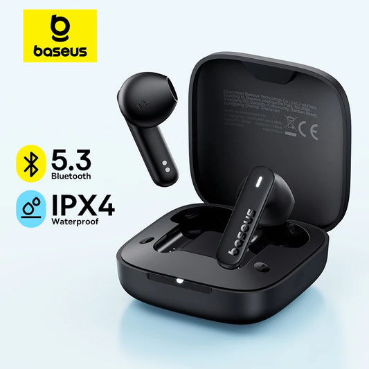 Baseus Bowie E16 Wireless Earbuds  Bluetooth: 30H Battery  IPX4 Waterproof Type-C Charging Case