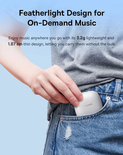 Baseus Bowie E16 Wireless Earbuds  Bluetooth: 30H Battery  IPX4 Waterproof Type-C Charging Case