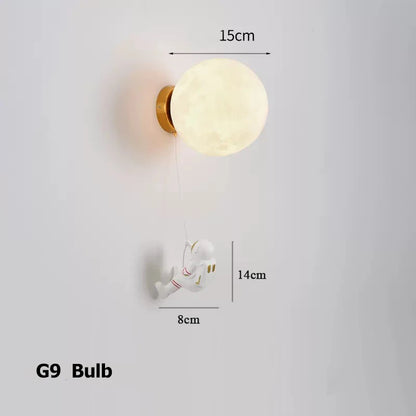 Moon Walker: Astronaut Wall Lamp with PLA Shade