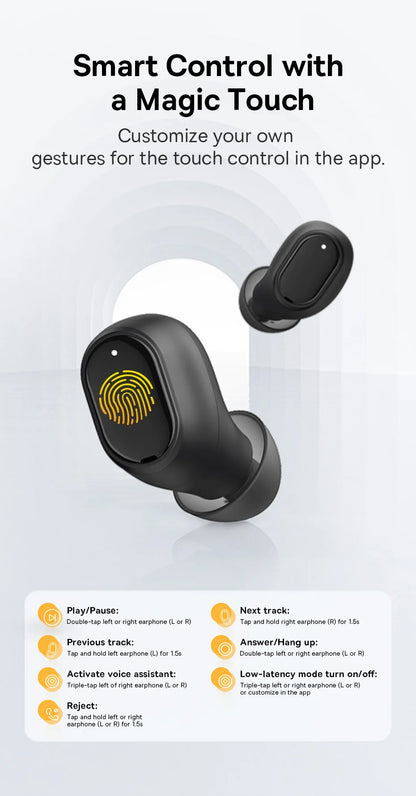 Baseus Bowie EZ10 True Wireless Earbuds: Bluetooth 5.3 25-30H Battery Mini In-Ear Fast Charging Low Latency