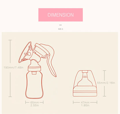Dr.isla Breast Pump Manual Suction Milk Pump Feeding Breasts Pumps Milk Bottle Sucking Postpartum Supplies BPA Free