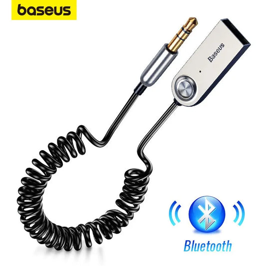 Baseus BA01 Bluetooth 5.0 AUX USB Adapter: Wireless Audio Dongle for Car, Speakers & 3.5mm Devices