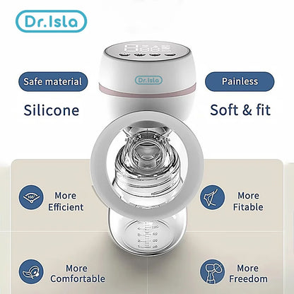 Dr.isla New Portable Electric Breast Pump USB Chargable Silent Portable Milk Extractor Automatic Milker Comfort Breastfeeding