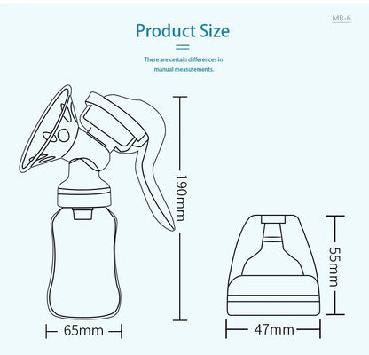 Dr.isla Breast Pump Manual Suction Milk Pump Feeding Breasts Pumps Milk Bottle Sucking Postpartum Supplies BPA Free