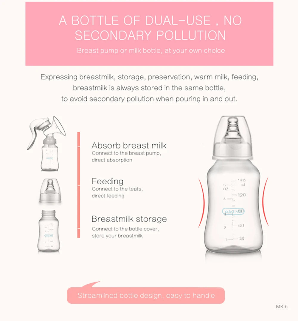 Dr.isla Breast Pump Manual Suction Milk Pump Feeding Breasts Pumps Milk Bottle Sucking Postpartum Supplies BPA Free