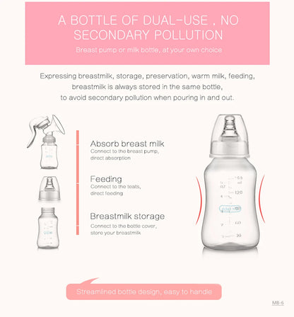 Dr.isla Breast Pump Manual Suction Milk Pump Feeding Breasts Pumps Milk Bottle Sucking Postpartum Supplies BPA Free