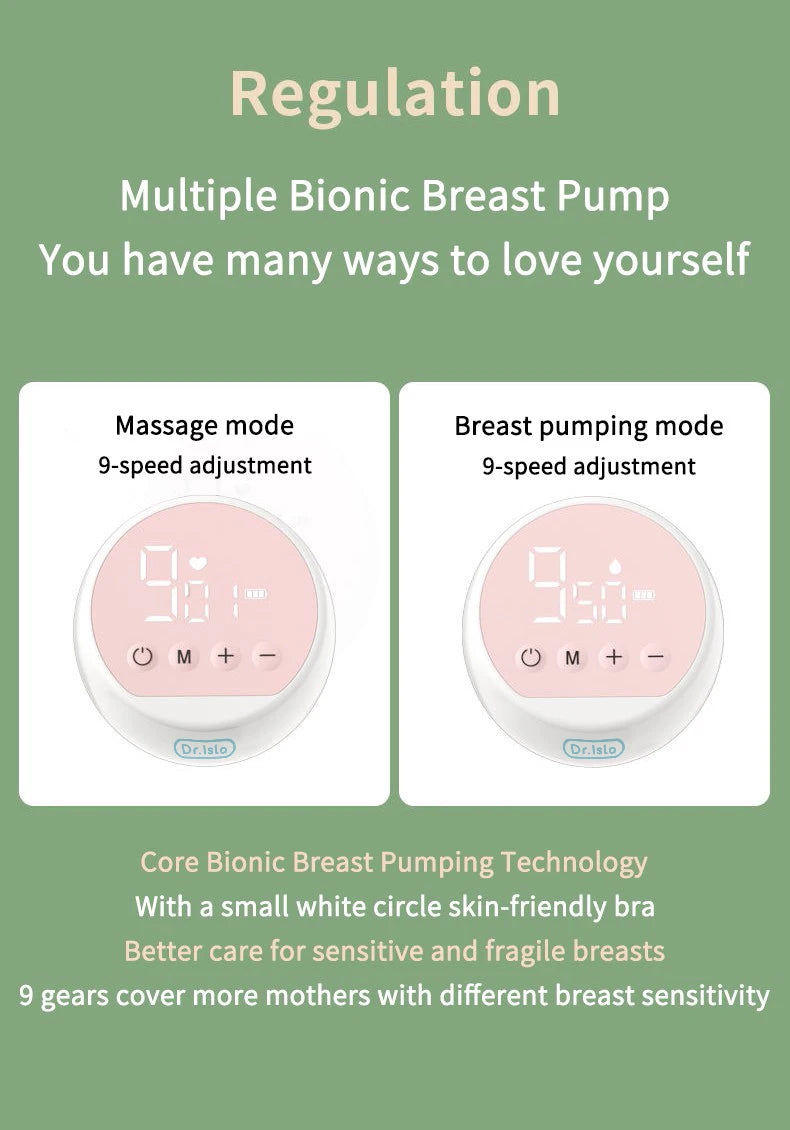 Dr.isla New Portable Electric Breast Pump USB Chargable Silent Portable Milk Extractor Automatic Milker Comfort Breastfeeding