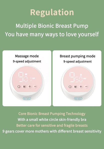 Dr.isla New Portable Electric Breast Pump USB Chargable Silent Portable Milk Extractor Automatic Milker Comfort Breastfeeding