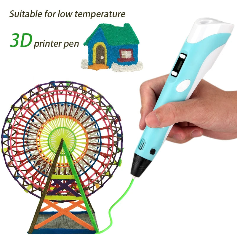 3D Pen For Children 3D Printing Drawing Pen DIY Funny Set for Kids Chidren Birthday Chrismas Creative Gift with PLA Filament