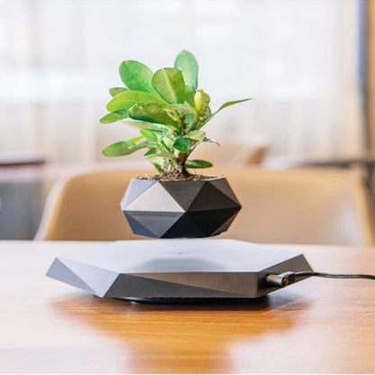 Levitating Air Bonsai Pot: Magnetic Floating & Rotating Planter for Home & Office Décor (Plant Not Included)
